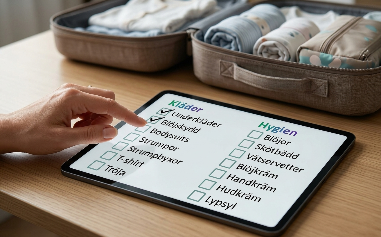 Packlista för resa – barn 0–5 år